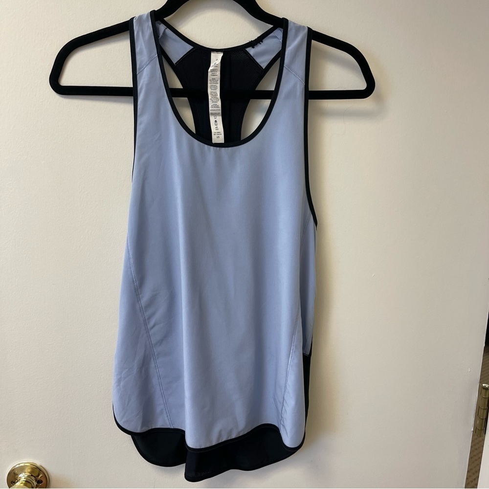 Lululemon Athletica Colorblock Chi Tank Size Small Blue Black‎ Racerback 4